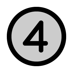 number circle four duotone icon