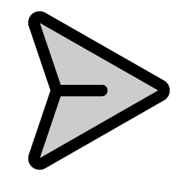 paper plane right duotone icon