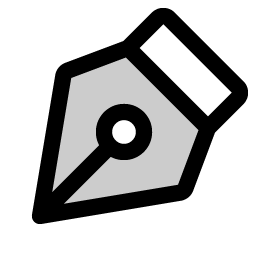 pen nib duotone icon
