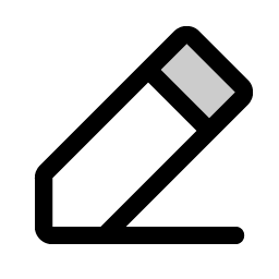 pencil simple line duotone icon