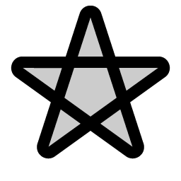 pentagram duotone icon