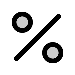 percent duotone icon