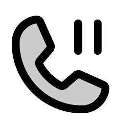 phone pause duotone icon