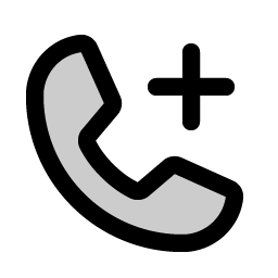 phone plus duotone icon
