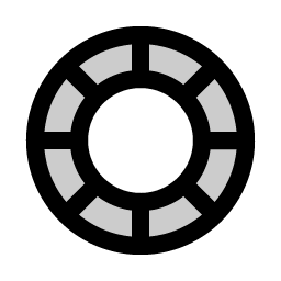 poker chip duotone icon