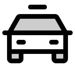 police car duotone icon