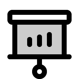 projector screen chart duotone icon