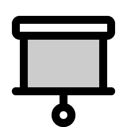 projector screen duotone icon