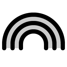 rainbow duotone icon