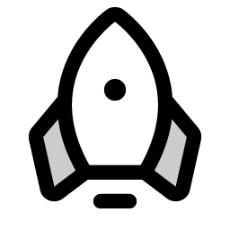 rocket duotone icon
