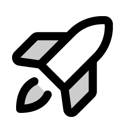 rocket launch duotone icon