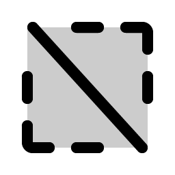 selection slash duotone icon