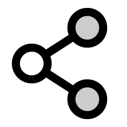 share network duotone icon