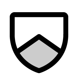 shield chevron duotone icon