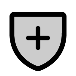 shield plus duotone icon