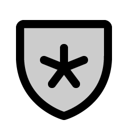 shield star duotone icon