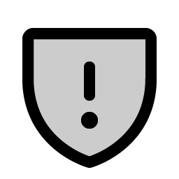 shield warning duotone icon