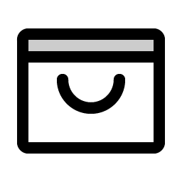 shopping bag open duotone icon