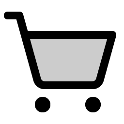 shopping cart simple duotone icon