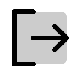 sign out duotone icon