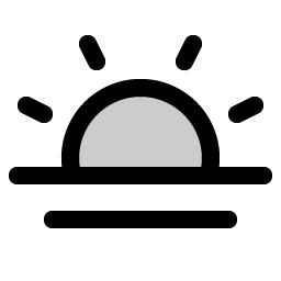 sun horizon duotone icon