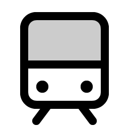 train simple duotone icon