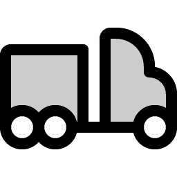 truck trailer duotone icon