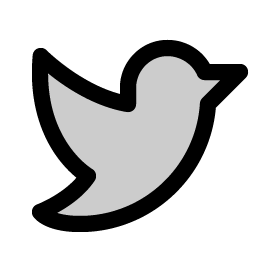 twitter logo duotone icon