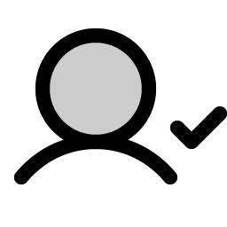 user check duotone icon