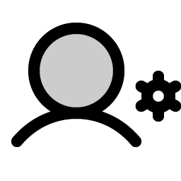 user gear duotone icon