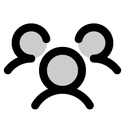 users three duotone icon