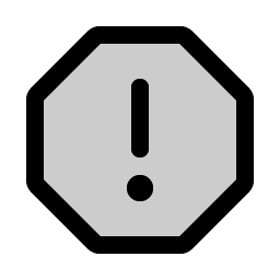 warning octagon duotone icon
