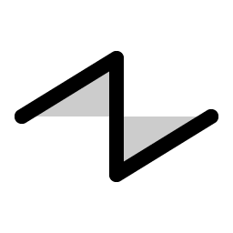 wave sawtooth duotone icon