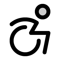 wheelchair motion duotone icon