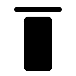 align top simple fill icon