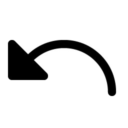 arrow arc left fill icon