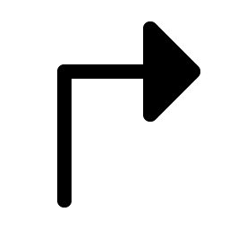 arrow elbow up right fill icon