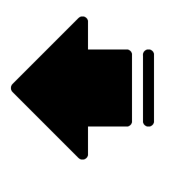 arrow fat line left fill icon