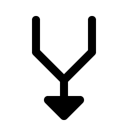 arrows merge fill icon