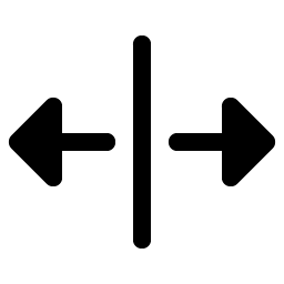 arrows out line horizontal fill icon