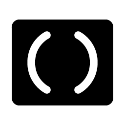 brackets round fill icon