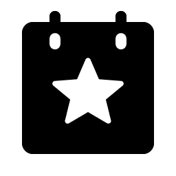 calendar star fill icon