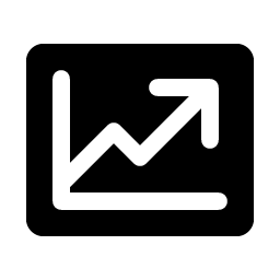 chart line up fill icon