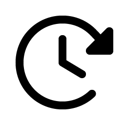 clock clockwise fill icon