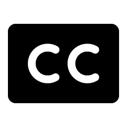 closed captioning fill icon