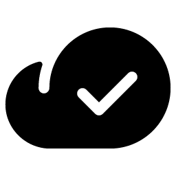 cloud check fill icon