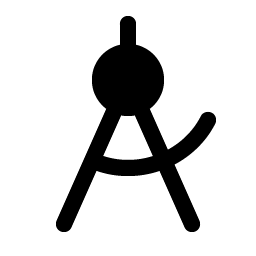 compass tool fill icon