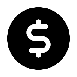 currency circle dollar fill icon