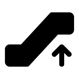 escalator up fill icon