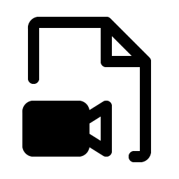 file video fill icon